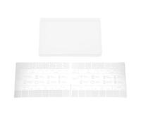 2 Pièces Règle Mesure Taille Mouture Café Acier Inoxydable, 200-1700 Microns Carte Mesureur Moulin Grains Guide Outil 8,16x5,4cm