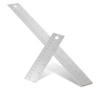 2 Pièces Règle Métrique Rigide en Acier Inoxydable, 15 et 30 Cm