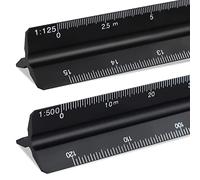 2 Pièces Règle Triangulaire SZXMDKH Kutch 1:20, 1:25, 1:50, 1:75, 1:100, 1:125 et 1:100, 1:200, 1:250, 1:300, 1:400, 1:500 (Noir) 30cm