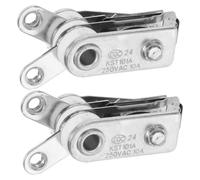 2 Pièces Régulateur de Température Électrique Mécanique Réglable | Thermostat Chauffage Electrique, Accessoires Compatibles, Métal Fer Argenté, Remplacement Simple, la Cuisine Professionnelle