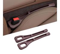 2 Pièces Remplisseur Universel pour Espace Entre Sièges Auto,Organisateur d'Espace de Siège Auto - Boîte de Rangement Universelle pour Voiture, Rangement pour Sièges Auto(Coffee)