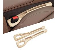 2 Pièces Remplisseur Universel pour Espace Entre Sièges Auto,Organisateur d'Espace de Siège Auto - Boîte de Rangement Universelle pour Voiture, Rangement pour Sièges Auto(Beige)