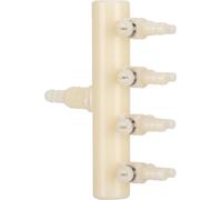 2 pièces répartiteur d'air pour aquarium, plastique, connecteur de valve d'air, splitter 4 voies pour pompes à air, inverseur réglable, accessoires pour aquarium