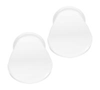 2 Pièces Repose-pieds de Antidérapant sans Perçage Blanc | Plastique, Installation par Ventouses sur Carrelage, Appui Stable et Équilibré, Entretien Facile, Usage Personnes Âgées