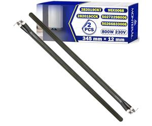 2 Pièces Resistance pour Chauffe Eau Electrique 345 mm Ø12 mm 800W 230V avec Code Original 50266833008 50272298006 pour Electrolux 282019CCK 282019CKT 95X0068 pour Fagor - MONTERAL