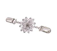 2 pièces rétro en métal Cardigan pince pull pince for femmes châle pince gilet haut filles pull écharpe support anneau broches for femmes bijoux Pour Châle Cardigan Foulard(2)