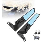 2 Pièces Retroviseur Moto pour Suzuki Burgman 200 2009-2023, Ajustement Multi-Angle Rétroviseur Latéral Aérodynamique avec Verre Bleu Anti-Éblouissement