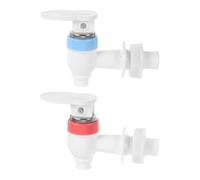 2 Pièces Robinet de Pichet à Boissons à Bouton-poussoir | Plastique et Fer, Double Valve Bec Anti-éclaboussures, Compatibilité pour Distributeur D'eau