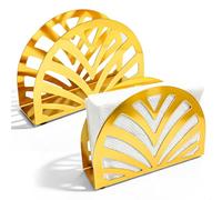 2 Pièces Ronds et Porte-Serviettes,Dévidoir Papier Toilette Simple en Fer Semi-Circulaire,Porte Serviette de Table Pour Cuisine,Restaurants,Décoration de Fêtes et Hôtels (Doré)