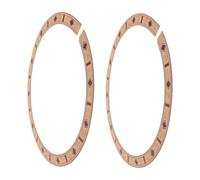 2 Pièces Rosace de Guitare Acoustique Ronde en Bois 10,7 Cm