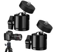 2 Pièces Rotule Photo,Rotule,Pivotante 360° Rotule De Suspension, Mini rotules avec Adaptateur de Sabot de Flash 1/4 pour Trépied Ball Head Mount,pour Appareils Photo Etc