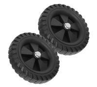 2 Pièces Roue Compresseur en Caoutchouc Noir pour D'air | Lot de Roulettes de Compresseur, Boulons Inclus, Roulement Doux au Sol, Montage Facile pour Atelier