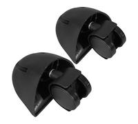 2 Pièces Roue D’aspirateur de Rechange Noire en Plastique