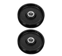 2 Pièces Roue de Cric en Acier 65mm pour Cric Hydraulique 2 Tonnes | Largeur 15mm, Support Avant Robuste, Diamètre Intérieur 17mm, Pièce Noire pour Réparation Automobile et Bricolage
