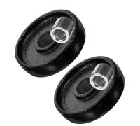 2 Pièces Roue de Cric Hydraulique 65mm en Acier pour Cric 2 Tonnes | Alésage Intérieur 17mm, Largeur 15mm, Mouvement Fluide, Positionnement Stable, Montage Avant pour Garage Automobile