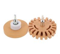 2 Pièces Roue de Gomme à Effacer 3,5 Pouces en Caoutchouc | Denture Spéciale, Opération Pneumatique, Retrait Propre des Adhésifs et Rubans, pour Carrosserie et Bricolage