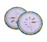 2 Pièces Roue de Grossesse Obstétricale 12cm en Papier | Calcul de Date D'échéance, Aperçu des Trimestres, Guidage Visuel, Lamination Mate pour Sages-femmes