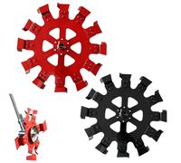 2 Pièces Roue de Tranchée, Roue D'excavation de Sillon en Acier Au Manganès | Diamètre 24,5/42,5 Cm, Trous de Montage de 2,6 Cm, pour Le Creusement de Tranchées, Le Désherbage(42.5*42.5cm)