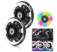 2 Pièces Roues de Scooter Lumineuses, Roues de Trottinette, Roue Trottinette Freestyle, 100mm Scooter Replacement Wheels, Roues de Remplacement City Scooter avec ABEC-9, pour Trottinette Stunt Scooter