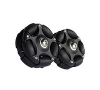 2 Pièces Roues Faciles Vélo Pliant roulettes Omnidirectionnelles Double Rangée Pièces Cyclisme Aluminium Nylon Conviennent Aux Amateurs de Vélo Access, Noir