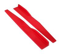 2 Pièces Rouge Universel Carrosserie Jupe Latérale Bascule Séparateurs Diffuseur Winglet Ailes, Kit de Pare-chocs Arrière en Plastique ABS Premium pour Style de Course Agressif et (Rouge)