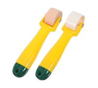 2 Pièces Rouleau à Couture pour Papier Peint, Poignée Ergonomique | Pression Rapide des Coutures, Prise Confortable, Plastique et Bois, pour Film Mural et Matelassage