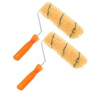 2 Pièces Rouleau à Peinture Murale Portatif, Brosse à Bord | Couverture Uniforme, Rouleau Amovible pour Nettoyage Facile, Peinture de Meubles et Cadres, Usage Créatif Couleur Aléatoire
