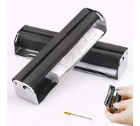2 Pièces Rouleau À Tabac Machine À Rouler Les Cigarettes,70mm Injecteur De Tabac Portable,Fabricant De Cigarettes Compact,Rouleuse À Cigarette,Rouleuse,Machine À Rouler - Hommes Cadeau (Noir)