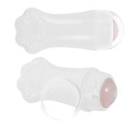 2 Pièces Rouleau de Massage Facial Patte Chat Blanc en ABS | Format Léger, Design Adorable, Massage Complet, Adapté à Tous les Types