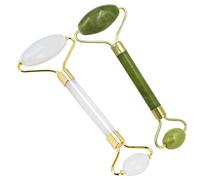 2 Pièces Rouleau de Massage Visage Portable en Pierre de Jade Vert