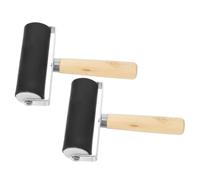 2 Pièces Rouleau Encreur pour Linogravure en Bois et Caoutchouc | Poignée Confortable, Bord de Précision pour Impression, Usage en Artisanat et Gravure, Facile à Manier