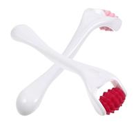 2 Pièces Rouleau Facial en Silicone, Outil de Beauté pour Yeux | Massage Visage en ABS et Silicone, Format Mini Blanc, Usage Maison et Après L’entraînement