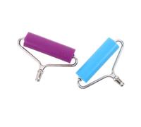 2 Pièces Rouleau Métallique de Peinture Décorative pour Loisirs | Pression Uniforme des Strass et Perles, Métal et Silicone, Compatible Plusieurs Modèles de Rouleaux Décoratifs