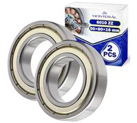 2 Pièces Roulement a Bille 6010 ZZ pour le Moteur avec Taille 50x80x16 mm - MONTERAL