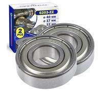 2 Pièces Roulement a Bille 6203ZZ pour le Moteur avec Taille 17x40x12 mm - MONTERAL