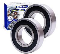 2 Pièces Roulement a Bille 6304 2RS pour le Moteur avec Taille 20x52x15 mm - MONTERAL