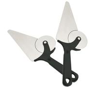 2 Pièces Roulette à Pizza Coupe-gâteau en Acier Inoxydable | Design Ergonomique, Forme Deux, Finition Miroir Polie, Facile à Nettoyer, Compatible Lave-vaisselle