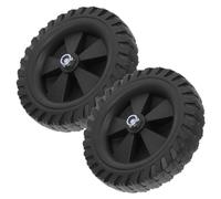2 Pièces Roulette de Rechange en Caoutchouc Noir | Traction sur Surface Rugueuse, Mobilité Renforcée, Remplacement Rapide, Usage Atelier et Chantier, Boulons
