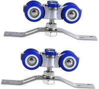 2 Pièces Roulette Guide Porte Coulissante pour Douche, Placard et Baie Vitrée, Roulette de Porte Coulissante de Douche pour Placard Coulissant, Facile à Installer et Fonctionne Silencieusement.