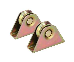 2 pièces roulettes à rainure en V capacité de charge 330lbs 38mm type en V roue coulissante rail de voie à rouleaux poulie fixe rail de voie en acier allié poulie fixe pour