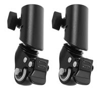 2 Pièces roulettes pour Trépied D’Enceinte 35mm en Métal | Roue Pivotante, Support Stable pour Matériel Audio, Compatible Tube Rond 35mm