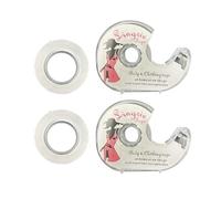 2 Pièces Ruban Adhésif Double Face Colle Fashion Body Tape, Ruban Adhésif Transparent Double Face, Ruban Adhésif Corps, pour Vêtements, Robes et Soutiens-Gorge avec Distributeur 10 Meter