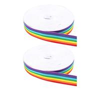 2 Pièces Ruban Arc-En-Ciel, Ruban Cadeau Large, Ruban Cadeau, Ruban Cadeau Organza, Tissu Arc-En-Ciel, Large Ruban De Satin, Ensemble De Rubans Cadeaux, Large Ruban De Satin Coloré