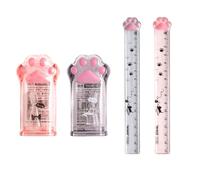 2 Pièces Ruban Correcteur de Chat et règle Griffe de Chat, Mini Rubans Correcteurs Coloré Griffe de Chat Une Règle Fournitures Scolaires Rollers de Correction pour l'Ecole et Au Bureau
