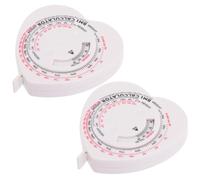 2 Pièces Ruban de Mesure Imc Cœur 1,5m, Blanc, pour Corps | ABS et PP, Échelle Lisible, Format Poche, Suivi du Tour Abdominal, Usage Clinique