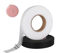 2 Pièces Ruban d'Ourlet de Fusion en Tissu, 64m*20mm Ruban Adhésif pour Ourlet, Bande de Tissu à Coller à Ourlet Fusible Large, Bande Thermocollant à Appliquer sur les Textiles avec Ruban à Mesurer