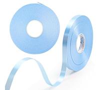 2 Pièces Rubans Satin Bleu, 8mm x 50M Bande Tissée, Ruban de Satin pour Cadeau Emballage Ballons DIY Couture Projet Cheveux Valentin Cadeaux Bouquets Floraux Mariage et Gâteau Décor