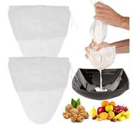 2 Pièces Sac à Lait Végétal, Etamine Alimentaire, 30 X 30 cm Blanc Alimentaire Filtre Passoire en Tissu, Filtre à Lait de Soja