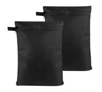 2 Pièces Sac à Maillot Mouillé Noir, 39.5×27.5cm Sac à Linge Mouillé Réutilisables, Impermeable Vêtements Mouillés Sac Organisateur Pliable, Wet Dry Bag avec Fermeture Éclair pour Voyages Sport Gym
