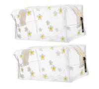 2 Pièces Sac de Voyage Cosmétique Étanche Transparent pour Toiletries et Organiseur Pratique pour Voyage Fitness et Camping
